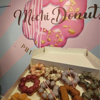 Mochi Ring Donut - Top left - bottom right(minus repeats): Strawberry, brown sugar boba, ube, black sesame, raspberry, coffee, churro, oreo, and taro - Donuts Near Me - Philadelphia, Pennsylvania Mochi Ring Donut - Top left - bottom right(minus repeats): Strawberry, brown sugar boba, ube, black sesame, raspberry, coffee, churro, oreo, and taro - Donuts Near Me - Philadelphia, Pennsylvania