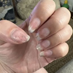 Aftermath of zen nails dazzle dry manicure ten days later