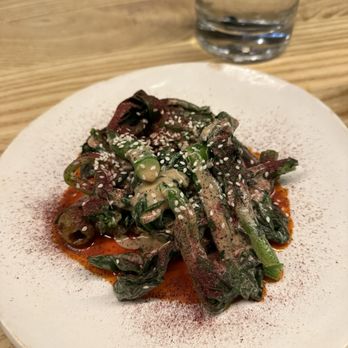 Tomo - Gai lan gomae - New American Near Me - Seattle, Washington Tomo - Gai lan gomae - New American Near Me - Seattle, Washington