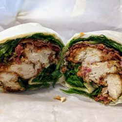 Uncle Ronnies Deli and Convenience - Create your own wrap with chicken, bacon, veggies and ranch.