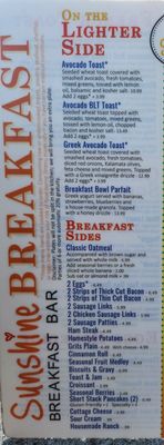 Menu photo 3 Sunshine Breakfast Bar Phoenix, AZ Menu photo 3 Sunshine Breakfast Bar Phoenix, AZ