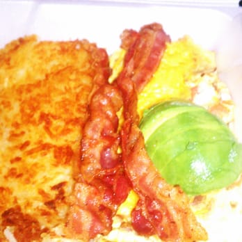 Johnny's Burger - california omelet with added bacon. - Burgers Near Me - Riverside, California Johnny's Burger - california omelet with added bacon. - Burgers Near Me - Riverside, California