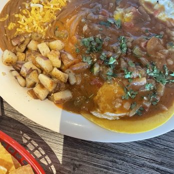 Caramba Mexican Food - Huevos Rancheros - can't believe my dad cleaned his plate!! - Mexican Near Me - Glendale, Arizona Caramba Mexican Food - Huevos Rancheros - can't believe my dad cleaned his plate!! - Mexican Near Me - Glendale, Arizona