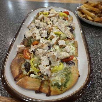 Eleven 10 Bistro - Mediterranean Flat Bread w added Grilled Chicken - Cocktail Bars Near Me - Escanaba, Michigan Eleven 10 Bistro - Mediterranean Flat Bread w added Grilled Chicken - Cocktail Bars Near Me - Escanaba, Michigan