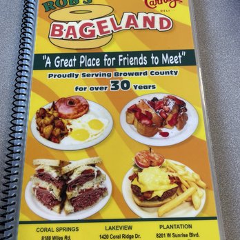 Rob's Bageland - Menu - Delis Near Me - Plantation, Florida