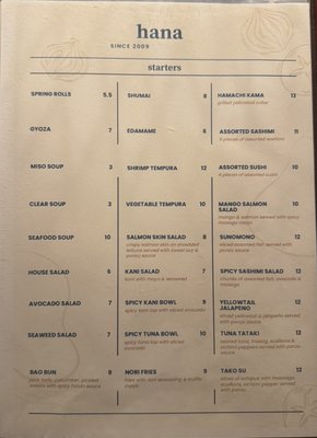 Menu photo 5 Hana Sushi Nazareth, PA Menu photo 5 Hana Sushi Nazareth, PA