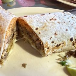 Chila's Tacos - Pollo Burrito and Buche/Belly sandwich