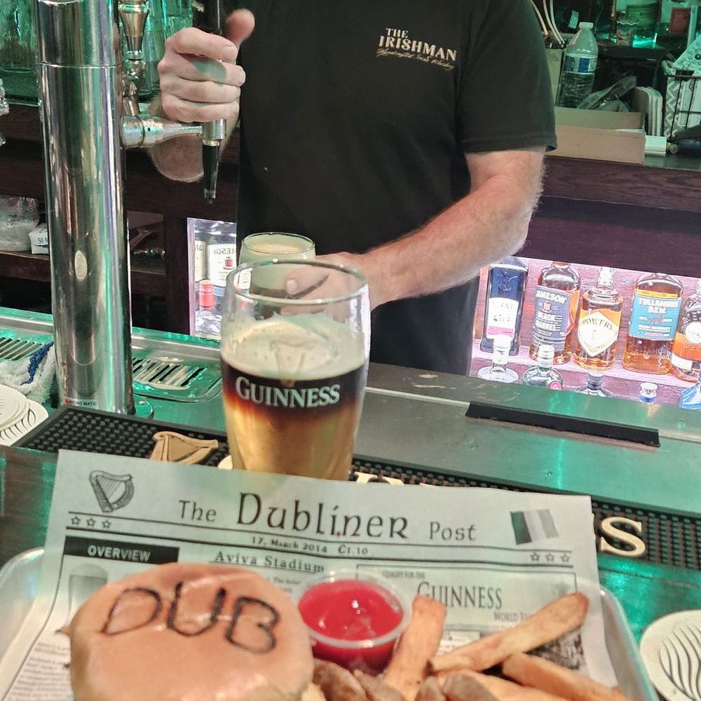 Ireland's 32 - Dubliner Burger & thick, skin on fries; Alan, friendly Bar-t - Dive Bars Near Me - Van Nuys, California