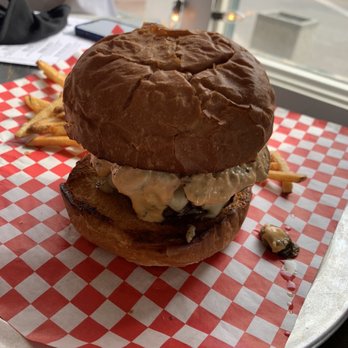 Stacked STL - Wheat bun with sweet potato fries - Burgers Near Me - Saint Louis, Missouri