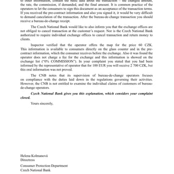 Change - Ridiculous response from Czech Bank from being robbed! - Financial Services Near Me - Prague, Puerto Rico