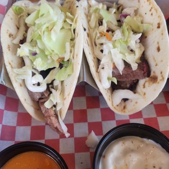 Rolling Smoke - Brisket tacos! - Barbeque Near Me
