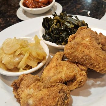Kelsey's - Southern fried chicken collard greens and cabbage - Soul Food Near Me - Atlantic City, New Jersey
