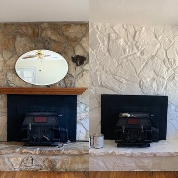 So Unique Painting & Decorating - Transformed old stone into bright accent wall! - Painters Near Me - Pleasanton, California So Unique Painting & Decorating - Transformed old stone into bright accent wall! - Painters Near Me - Pleasanton, California