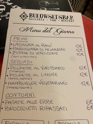 Menu photo 1 Bukowski's Bar Rome, RM Menu photo 1 Bukowski's Bar Rome, RM