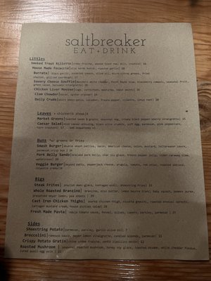 Menu photo 5 Saltbreaker Alameda, CA