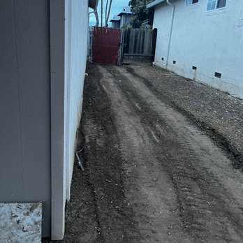Quality Green - side after dirt removal - Landscaping Near Me - Los Altos, California