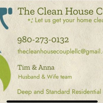 The Clean House Couple - Business card - Home Cleaning Near Me The Clean House Couple - Business card - Home Cleaning Near Me