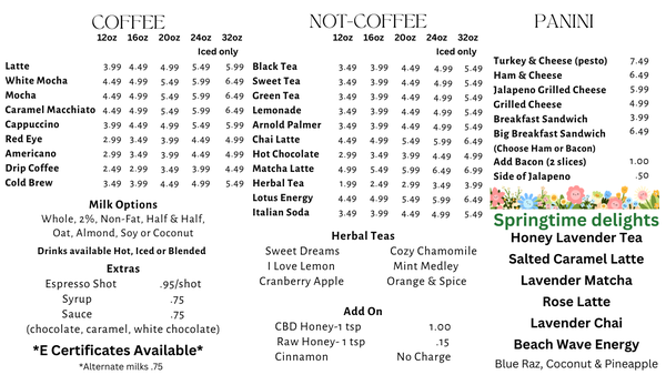 Menu photo 1 Sweet Tea & Coffee Cafe Surprise, AZ Menu photo 1 Sweet Tea & Coffee Cafe Surprise, AZ
