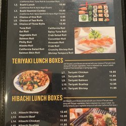 Osaka Sushi Bar - Menu Feb '23