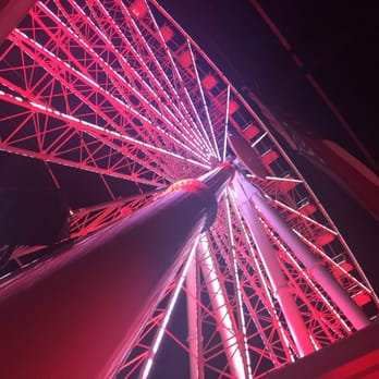 SkyWheel Myrtle Beach - View up the sky wheel from waiting in line - Amusement Parks Near Me - Myrtle Beach, South Carolina SkyWheel Myrtle Beach - View up the sky wheel from waiting in line - Amusement Parks Near Me - Myrtle Beach, South Carolina