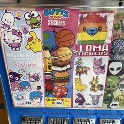 Dynasty Chinese Buffet - Sticker quarter machines, they also have ones with gumballs, bouncy balls, etc.