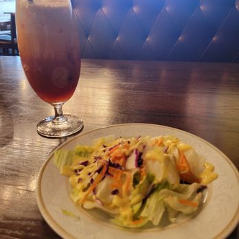 Thai Nine Restaurant - Salad and Thai iced tea - Thai Near Me - Carmel, Indiana