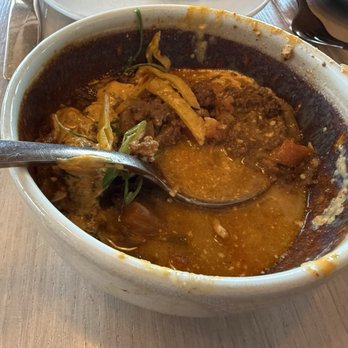 Owamni - Elk chili (sorry it was half eaten before could take photo) - New American Near Me - Minneapolis, Minnesota Owamni - Elk chili (sorry it was half eaten before could take photo) - New American Near Me - Minneapolis, Minnesota