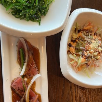 Sushi Haya - Seaweed salad, spicy kami salad, pepper tuna - Sushi Bars Near Me - Spring, Texas Sushi Haya - Seaweed salad, spicy kami salad, pepper tuna - Sushi Bars Near Me - Spring, Texas