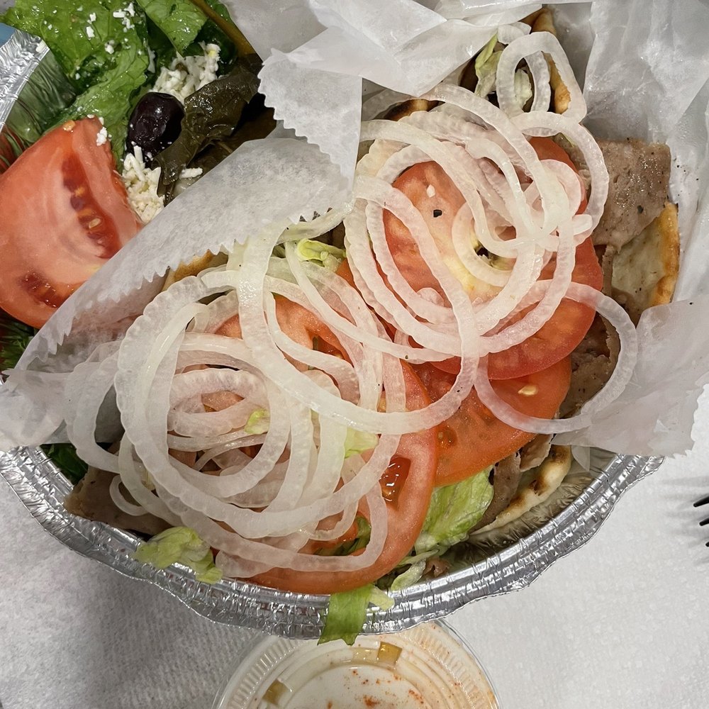 Gyro with Greek salad Gyro with Greek salad