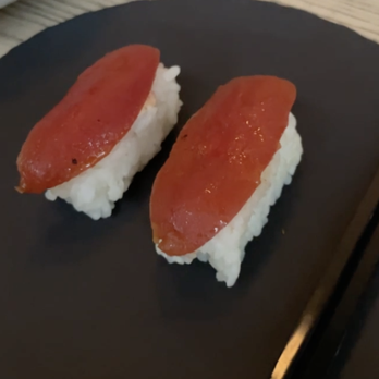 Mila - Tuna Nigiri - Vegan Near Me - Vancouver, British Columbia