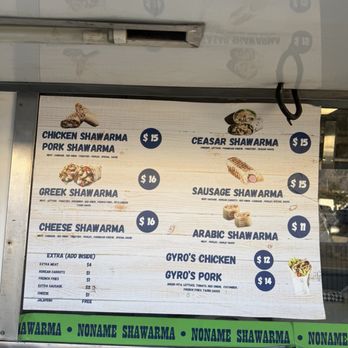 Noname Shawarma - Chicken shawarma - Middle Eastern Near Me - Glendale, California