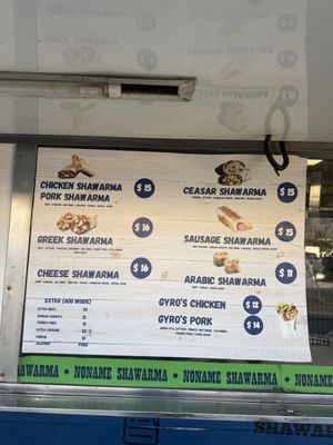 Menu photo 1 Noname Shawarma Glendale, CA