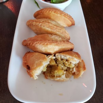SriPraPhai Thai Restaurant - Inside curry chicken puff - Thai Near Me - Woodside, New York SriPraPhai Thai Restaurant - Inside curry chicken puff - Thai Near Me - Woodside, New York
