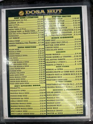 Menu photo 1 Dosa Hut Fremont, CA