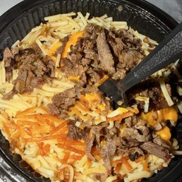 cheese Cheesesteak hashbrown bowl w/ four eggs.....no eggs and nothing asked for cheese Cheesesteak hashbrown bowl w/ four eggs.....no eggs and nothing asked for