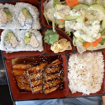 Umi Sushi - Salmon teriyaki bento - Sushi Bars Near Me - Fresno, California