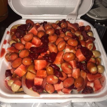 La Michoacana - a container of strawberries and cherries - Ice Cream & Frozen Yogurt Near Me - Perris, California