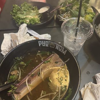 Pho Nom - The pho is very flavorful the ribs are very tender, the tamarind wings is also perfect. Thanks to our very nice and attentive server James. - Vietnamese Near Me - San Diego, California