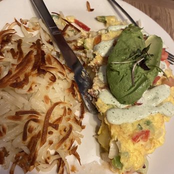 Fairway Cafe - Cali Omelette (GF) (pardon the couple bites we snuck before the picture). - New American Near Me - San Jacinto, California