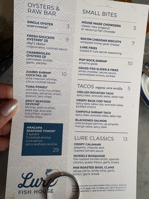 Menu photo 2 Lure Fish House Ventura, CA Menu photo 2 Lure Fish House Ventura, CA