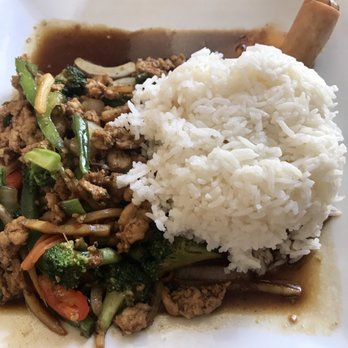 Yum Yum Thai - The basil chicken lunch special. It was ok. - Thai Near Me - Naperville, Illinois Yum Yum Thai - The basil chicken lunch special. It was ok. - Thai Near Me - Naperville, Illinois
