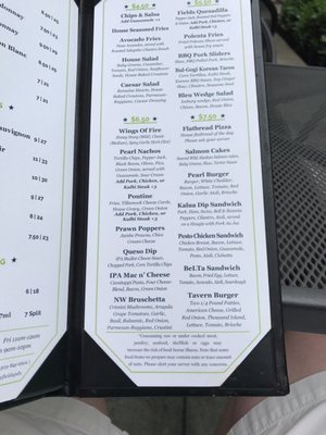 Menu photo 7 The Fields Bar & Grill Portland, OR