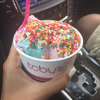 TCBY Snowden River - Cotton candy with rainbow sprinkles!! - Ice Cream & Frozen Yogurt Near Me - Columbia, Maryland TCBY Snowden River - Cotton candy with rainbow sprinkles!! - Ice Cream & Frozen Yogurt Near Me - Columbia, Maryland