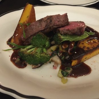 Heritage Tavern - Beef strip loin, sweet potato cakes - New American Near Me - Madison, Wisconsin Heritage Tavern - Beef strip loin, sweet potato cakes - New American Near Me - Madison, Wisconsin