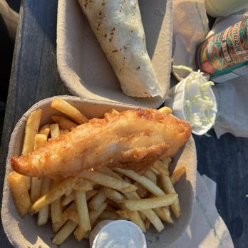 Red Fish Blue Fish - Tacones with tuna and one piece pacific cod with chips. - Fish & Chips Near Me - Victoria, British Columbia Red Fish Blue Fish - Tacones with tuna and one piece pacific cod with chips. - Fish & Chips Near Me - Victoria, British Columbia