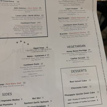 The Continent DC - Menu - African Near Me - Washington, DC, District of Columbia