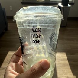 Matcha Iced Latte w/Oat milk and lavender!