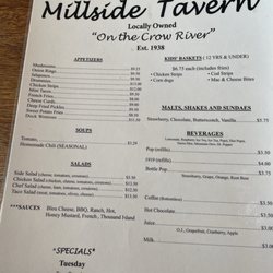 Millside Tavern - Menu July 2025