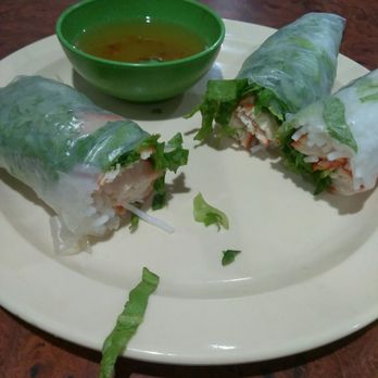 iPho by Saigon - Grilled chicken spring rolls. Were good, especially with the provided house sauce. - Vietnamese Near Me - Saint Paul, Minnesota