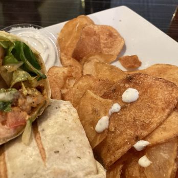 DJ's Restaurant & SkyLounge - Blackened shrimp wrap - New American Near Me - Salisbury, North Carolina DJ's Restaurant & SkyLounge - Blackened shrimp wrap - New American Near Me - Salisbury, North Carolina